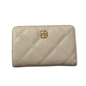 Tory Burch Willa Brie (Cream) Quilted Wallet